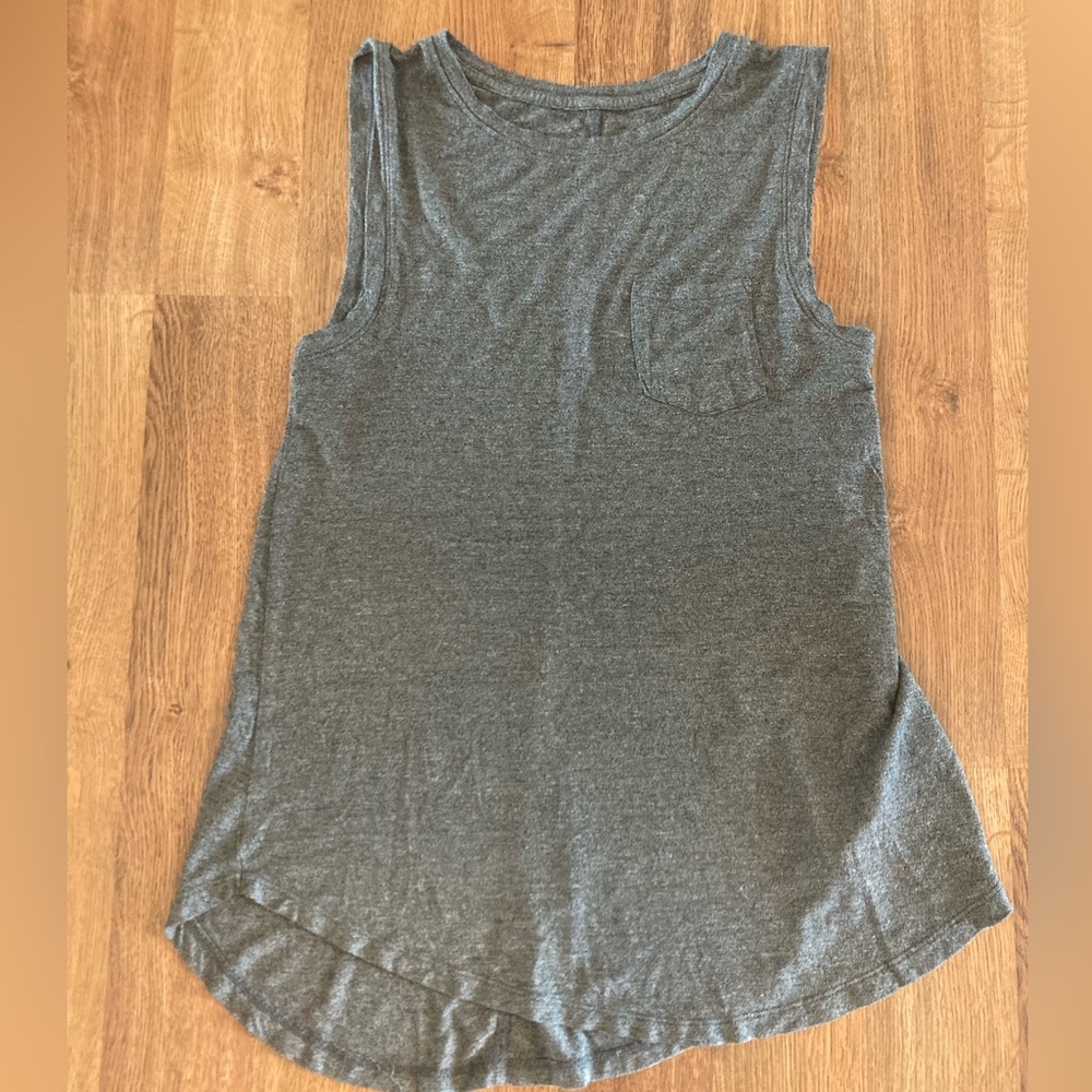 Gray soft tank top